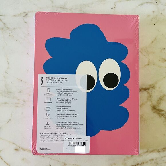 NUUNA Smooth Bonded Leather Large Notebook  Graphic - SWEET JOE - Picture 8 of 9